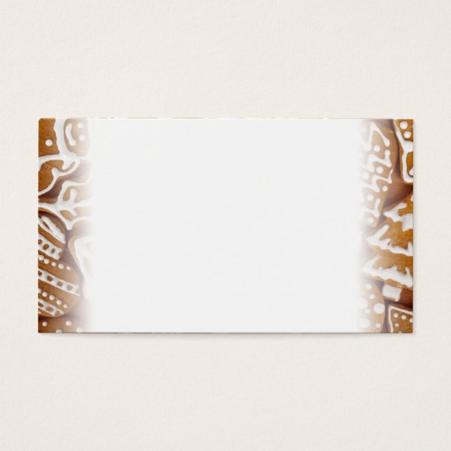 kerstkoekjes voor feestdagen visitekaartjes (Voorkant)