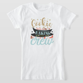 kerstkoekjes voor feestmaal bakken t-shirt