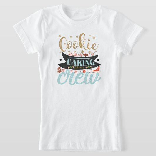 kerstkoekjes voor feestmaal bakken t-shirt (Laagn)