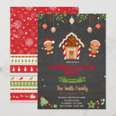 kerstkoekjes voor gebak versieren uitnodiging (Voorkant / Achterkant)