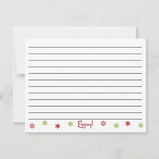 Kerstkoekjes voor het bakken van koken kaart (Achterkant)