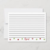 Kerstkoekjes voor het bakken van koken kaart (Achterkant)