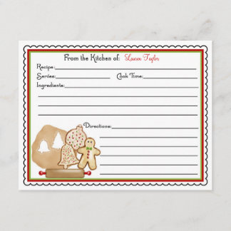 Kerstkoekjes voor het bakken van koken kaart