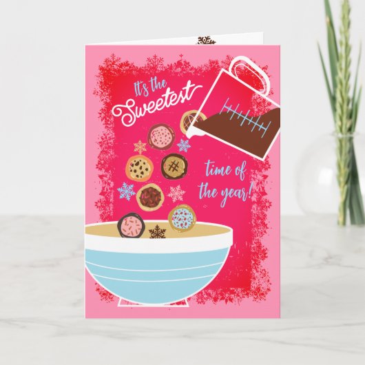 kerstkoekjes voor het meten van kerstaven feestdagen kaart (Voorkant)