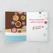 kerstkoekjes voor het meten van kerstaven feestdagen kaart (Binnen)