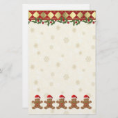 kerstkoekjes voor kerstbrood, kerstkoekjes briefpapier (Voorkant / Achterkant)