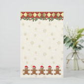 kerstkoekjes voor kerstbrood, kerstkoekjes briefpapier (Staand voorkant)