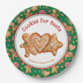 Kerstkoekjes voor kerstcadeautjes voor kerstcadeau papieren bordje (Voorkant)