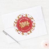 Kerstkoekjes voor Kerstman Wit Ronde Sticker (Envelop)