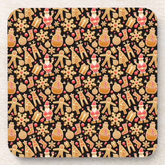 Kerstkoekjes voor kerstmis met kerstmis met kerstm bier onderzetter (Voorkant)