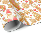 Kerstkoekjes voor kerstmis met kerstmis met kerstm cadeaupapier (Rol Hoek)