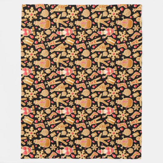 Kerstkoekjes voor kerstmis met kerstmis met kerstm fleece deken (Voorkant)