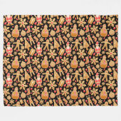 Kerstkoekjes voor kerstmis met kerstmis met kerstm fleece deken (Voorkant (Horizontaal))