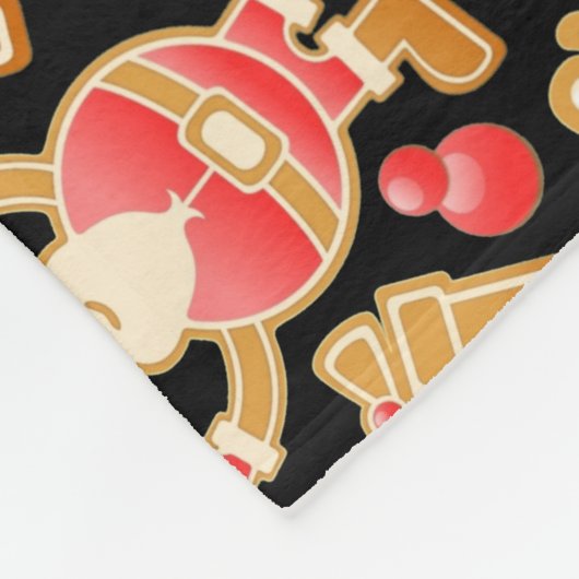 Kerstkoekjes voor kerstmis met kerstmis met kerstm fleece deken (Hoek)