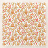 Kerstkoekjes voor kerstmis met kerstmis met kerstm glazen onderzetter (Voorkant)