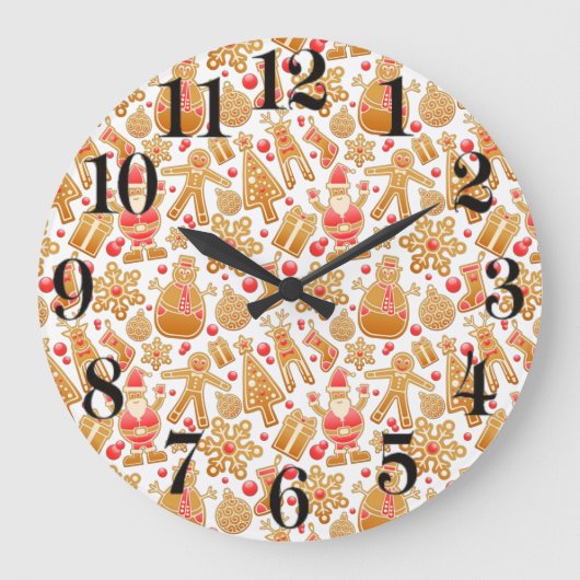 Kerstkoekjes voor kerstmis met kerstmis met kerstm grote klok (Voorkant)