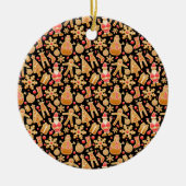 Kerstkoekjes voor kerstmis met kerstmis met kerstm keramisch ornament (Voorkant)