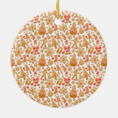 Kerstkoekjes voor kerstmis met kerstmis met kerstm keramisch ornament (Achterkant)