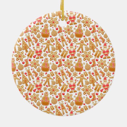 Kerstkoekjes voor kerstmis met kerstmis met kerstm keramisch ornament (Achterkant)