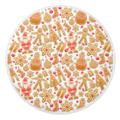 Kerstkoekjes voor kerstmis met kerstmis met kerstm keramische knop (Voorkant)