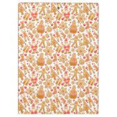 Kerstkoekjes voor kerstmis met kerstmis met kerstm klembord (Achterkant)