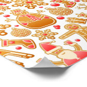 Kerstkoekjes voor kerstmis met kerstmis met kerstm poster (Hoek)