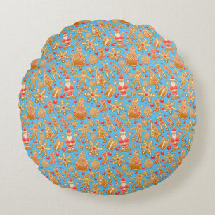 Kerstkoekjes voor kerstmis met kerstmis met kerstm rond kussen