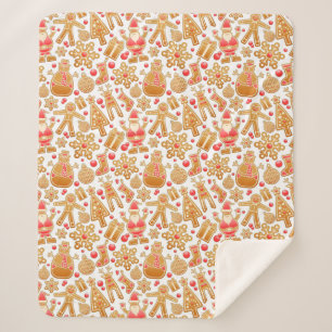 Kerstkoekjes voor kerstmis met kerstmis met kerstm sherpa deken