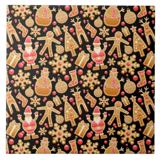 Kerstkoekjes voor kerstmis met kerstmis met kerstm tegeltje (Voorkant)