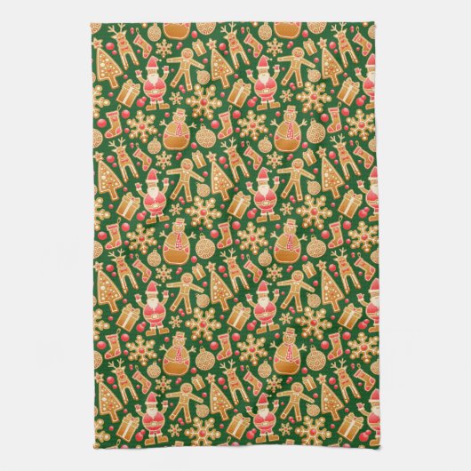 Kerstkoekjes voor kerstmis met kerstmis met kerstm theedoek (Verticaal)