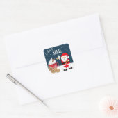 kerstkoekjes voor kerstmis met kerstmis vierkante sticker (Envelop)