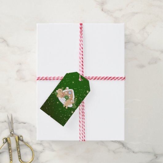 kerstkoekjes voor ontbijt cadeaulabel (Met Touw)