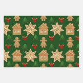 kerstkoekjes voor ontbijt inpakpapier vel (Voorkant 2)