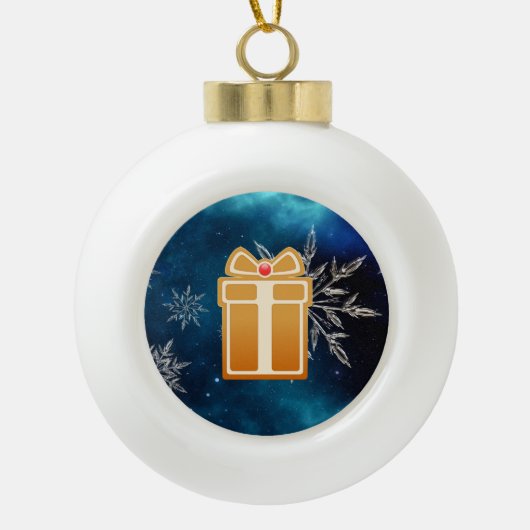 kerstkoekjes voor ontbijt keramische bal ornament (Voorkant)