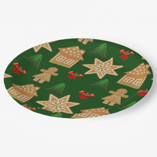 kerstkoekjes voor ontbijt papieren bordje (Gekanteld)