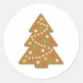 kerstkoekjes voor ontbijt ronde sticker (Voorkant)