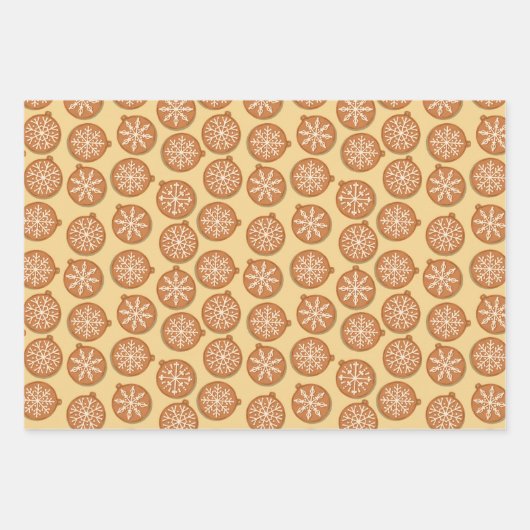 kerstkoekjes voor ontbijtkoeken inpakpapier vel (Voorkant 3)