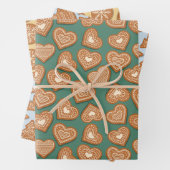 kerstkoekjes voor ontbijtkoeken inpakpapier vel (In situ)