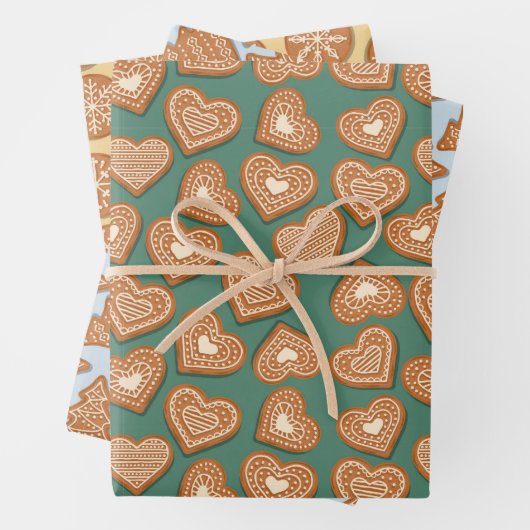 kerstkoekjes voor ontbijtkoeken inpakpapier vel (In situ)