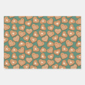 kerstkoekjes voor ontbijtkoeken inpakpapier vel (Voorkant)