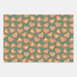 kerstkoekjes voor ontbijtkoeken inpakpapier vel