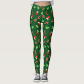 kerstkoekjes voor ontbijtkoeken op faux wol leggings (Voorkant)