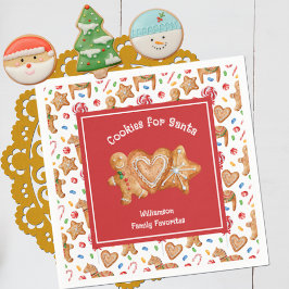 Kerstkoekjes voor Santa White Servet