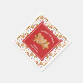 Kerstkoekjes voor Santa White Servet (Hoek)