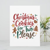 Kerstkoekjes voor twee alsjeblieft zwangerschap Ke Aankondiging (Staand voorkant)