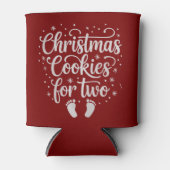 Kerstkoekjes voor twee zwangerschapszwangerschappe blikjeskoeler (Voorkant)