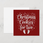 Kerstkoekjes voor twee zwangerschapszwangerschappe feestdagenkaart (Voorkant / Achterkant)
