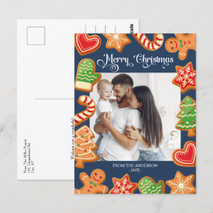 Kerstkoekjes Vrolijk één foto Briefkaart