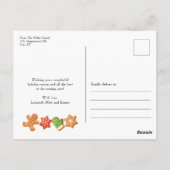 Kerstkoekjes Vrolijk één foto Briefkaart (Achterkant)