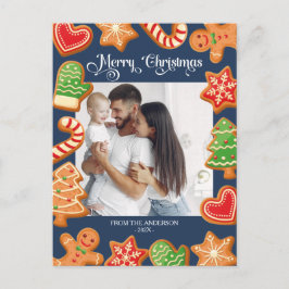 Kerstkoekjes Vrolijk één foto Briefkaart
